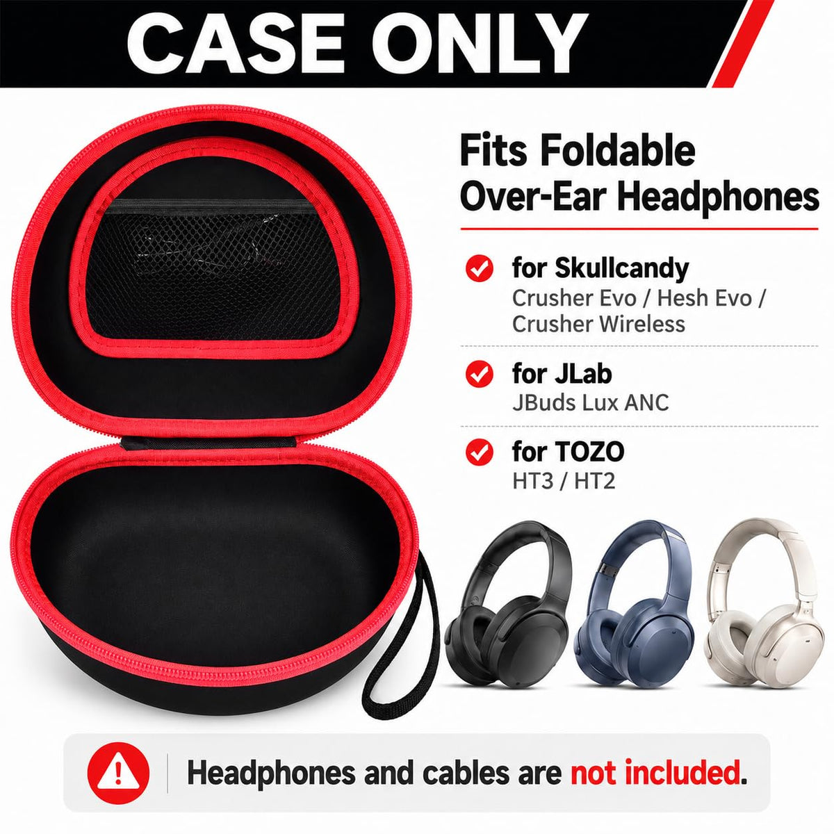 casmilee headphone case for Skullcandy Hesh Evo keeps headphones secure