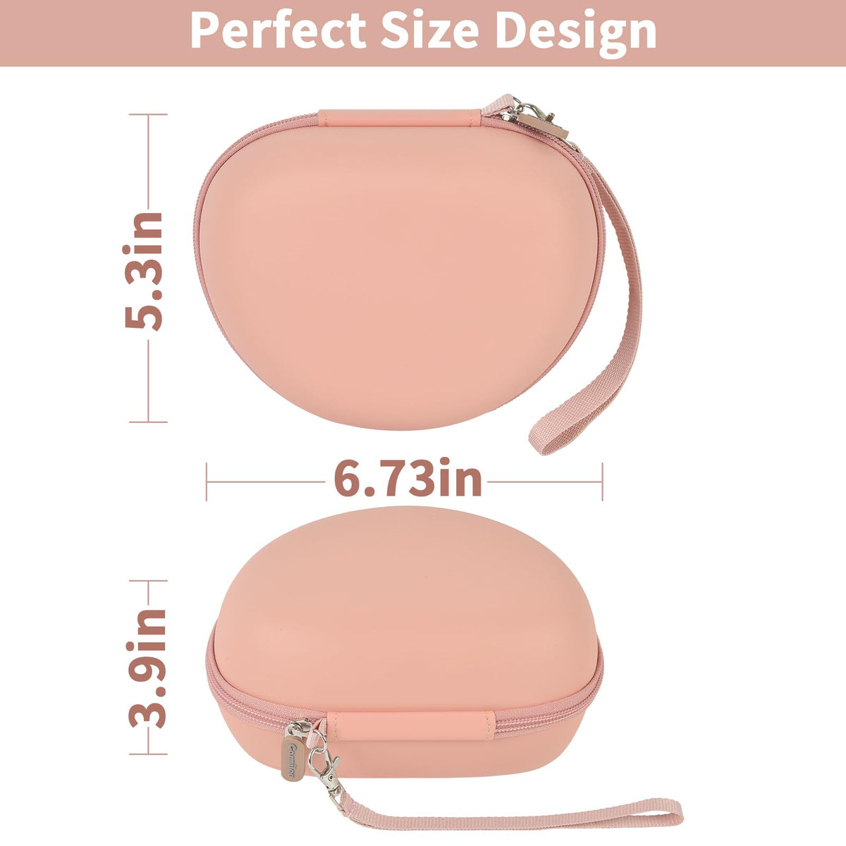 CasMilee pink case for TOZO HT3/HT2 keeps headphones secure