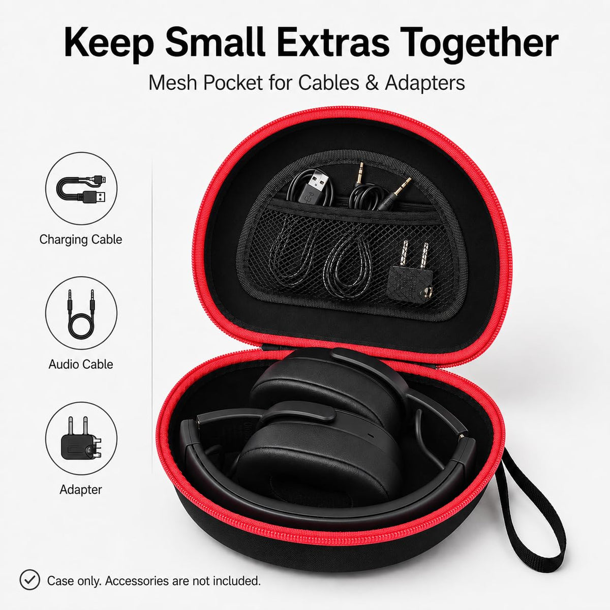 casmilee headphone case for TOZO HT3/HT2 travel ready design
