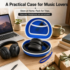 Wide-fit design accommodates various over-ear wireless headphones