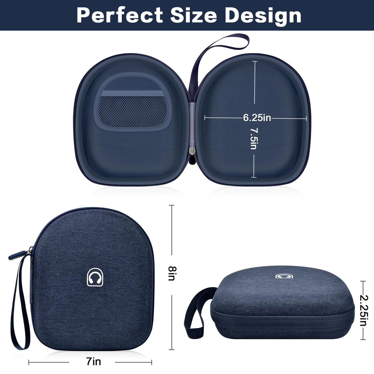 casmilee mesh pocket closeup holding cables for tangle-free storage