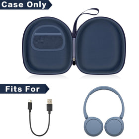 casmilee open interior with headphones and mesh pocket keeping accessories organized