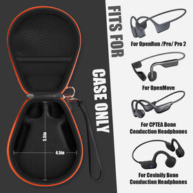 casmilee open with SHOKZ OpenRun Pro inside for secure storage