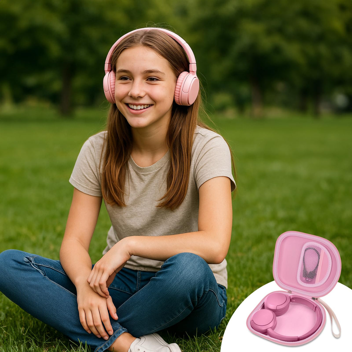 casmilee portable headphone storage lightweight and easy to slip into a bag