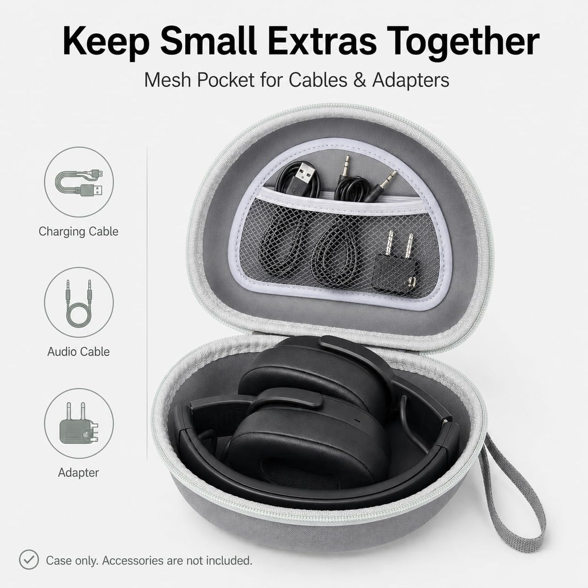 casmilee protective travel case guards Skullcandy devices during commutes and flights