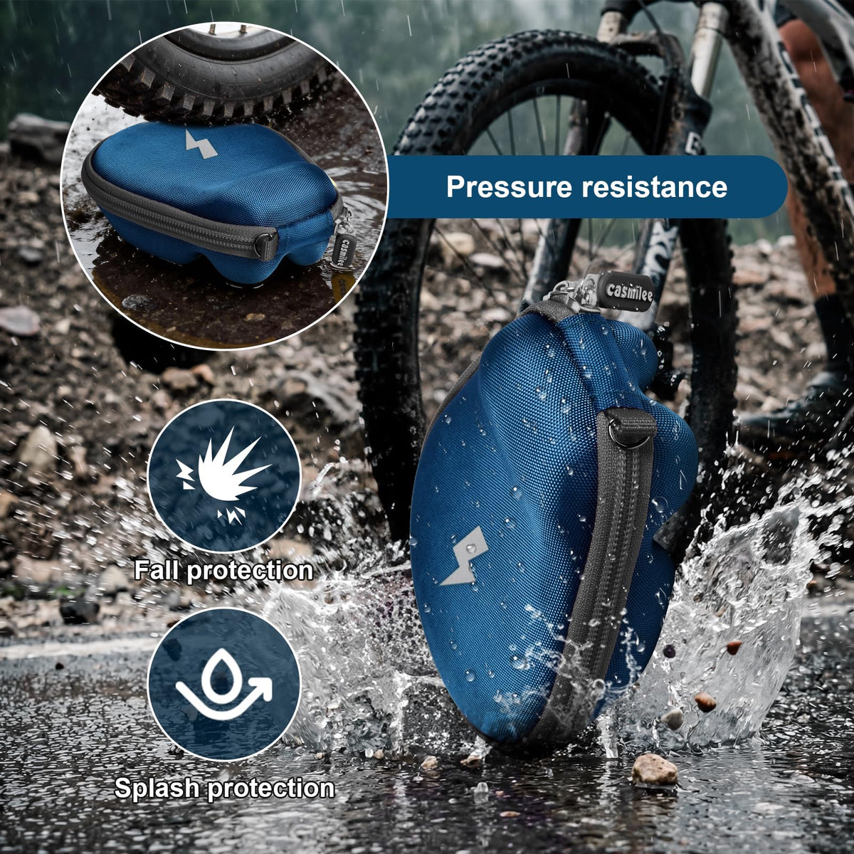 casmilee hand holding case to show compact size and travel convenience