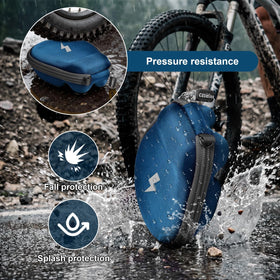 casmilee hand holding case to show compact size and travel convenience