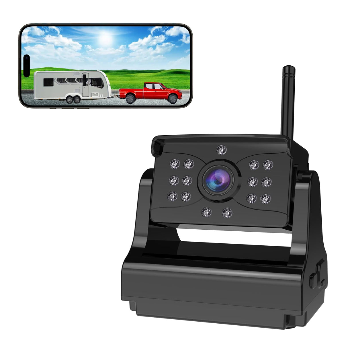 Casoda wireless backup camera with crystal-clear 1080p video for safer reversing