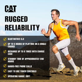 CAT USB-C charging cable included with carabiner for portability.