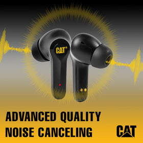 CAT water resistant and dust proof earbuds ideal for outdoor tasks.