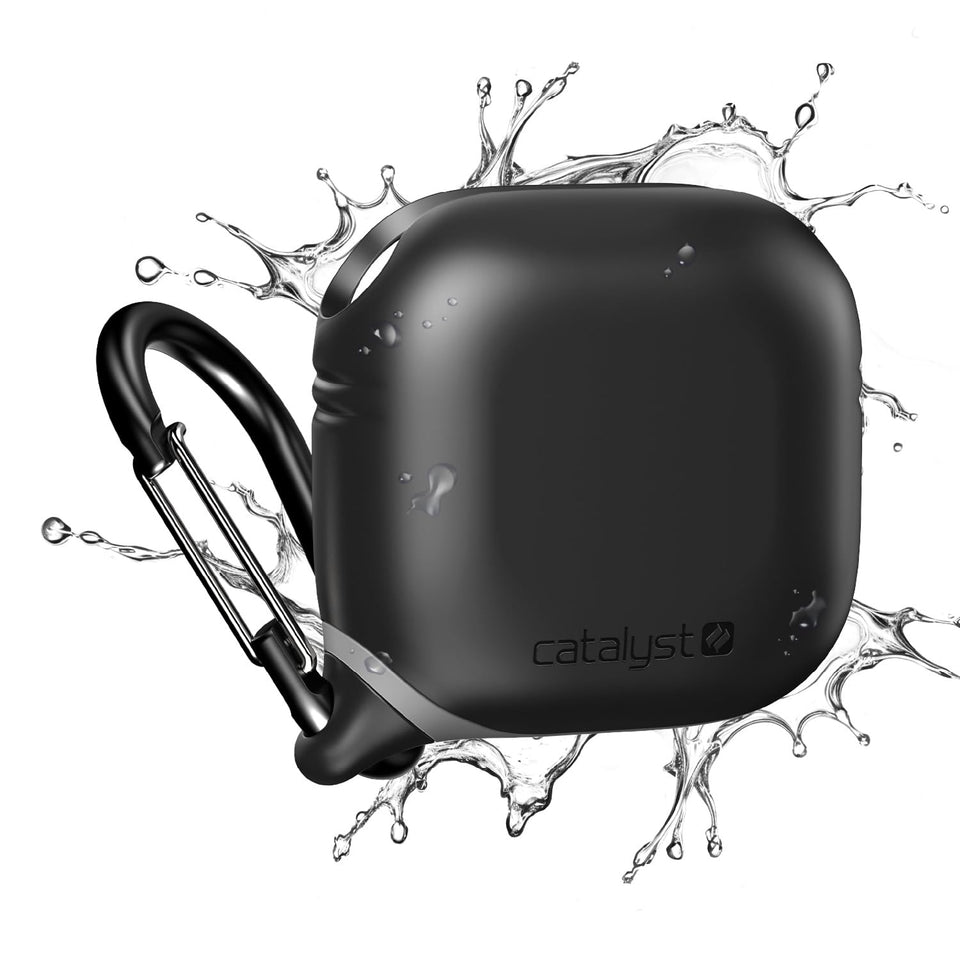 Catalyst front view showing snug AirPods 4 protection and clean profile