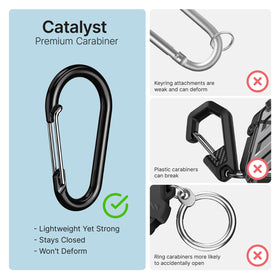 Catalyst AirPods Pro 2 Case carabiner attachment enables quick access on the go