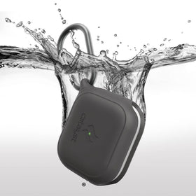 Catalyst attached carabiner clipped to bag for secure portability