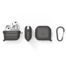 Catalyst case next to phone in pocket showing slim profile benefit