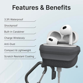 Catalyst AirPods 3 side view with USB-C port accessible for easy charging benefit