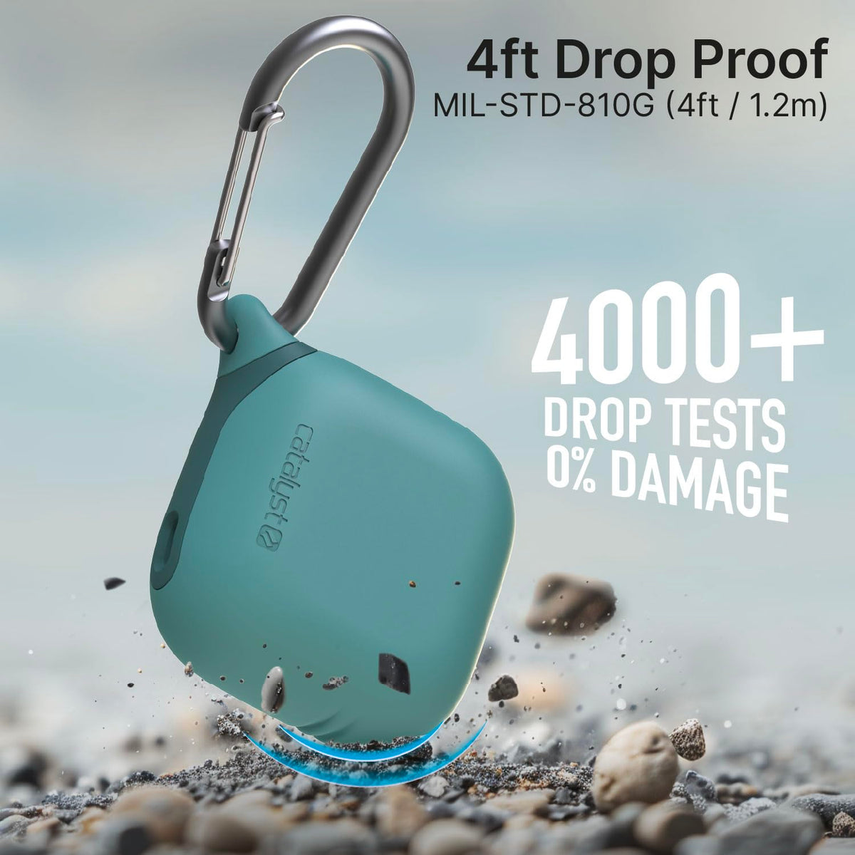 Catalyst AirPods 4 drop protection up to 1.2 meters during daily activities