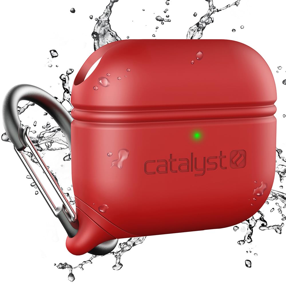 Catalyst front view of AirPods 3 case showing sleek protection and easy carry
