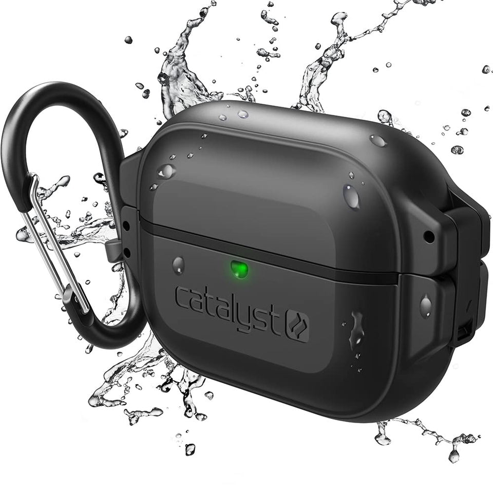 Catalyst front packaging for AirPods Pro case showing durable protection
