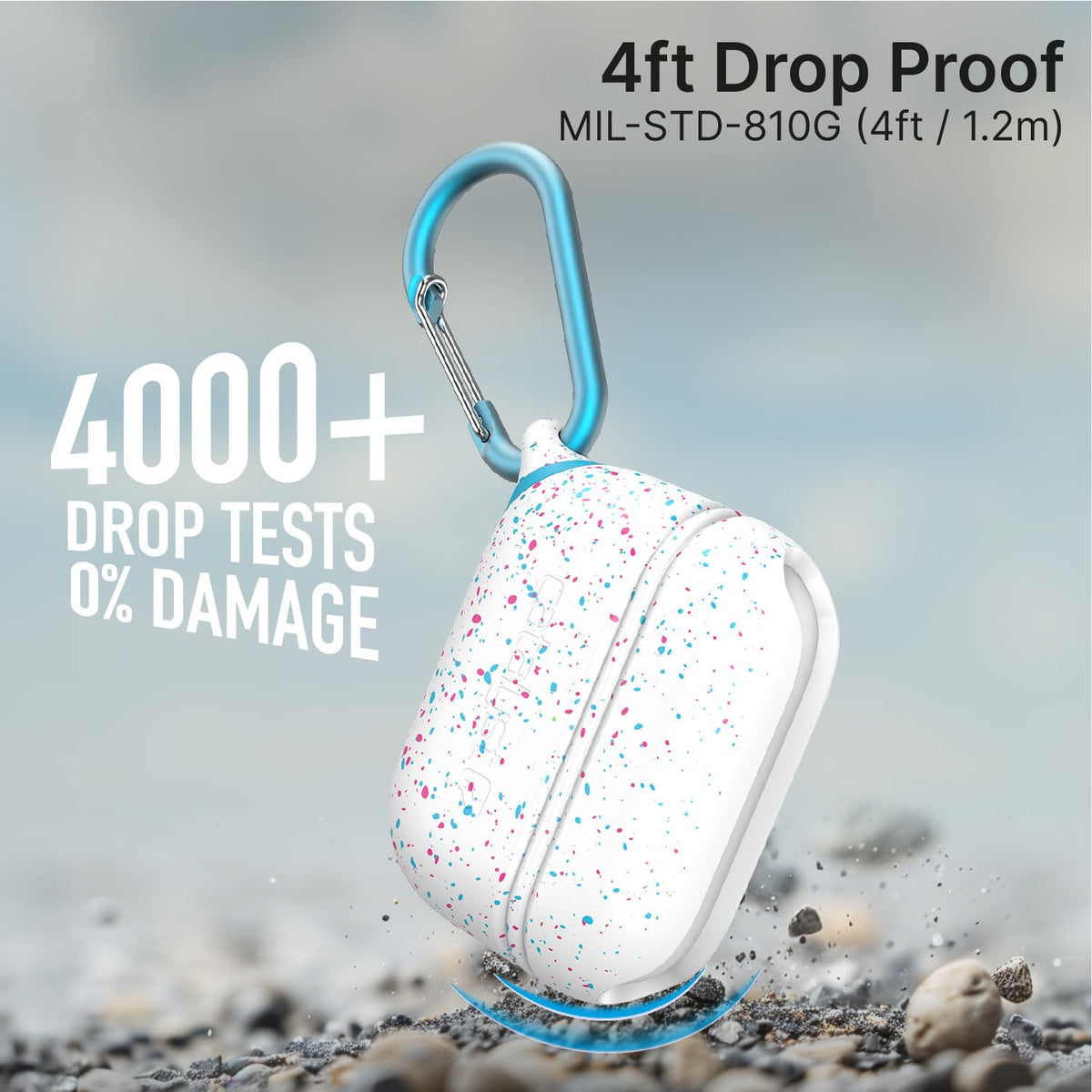 Catalyst attached carabiner on backpack, brand secures on the go