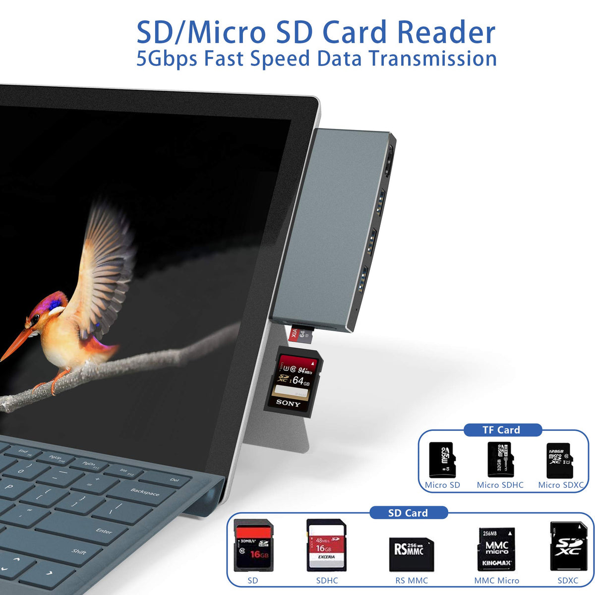 Cateck Surface Pro Dock plug-and-play setup requires no drivers