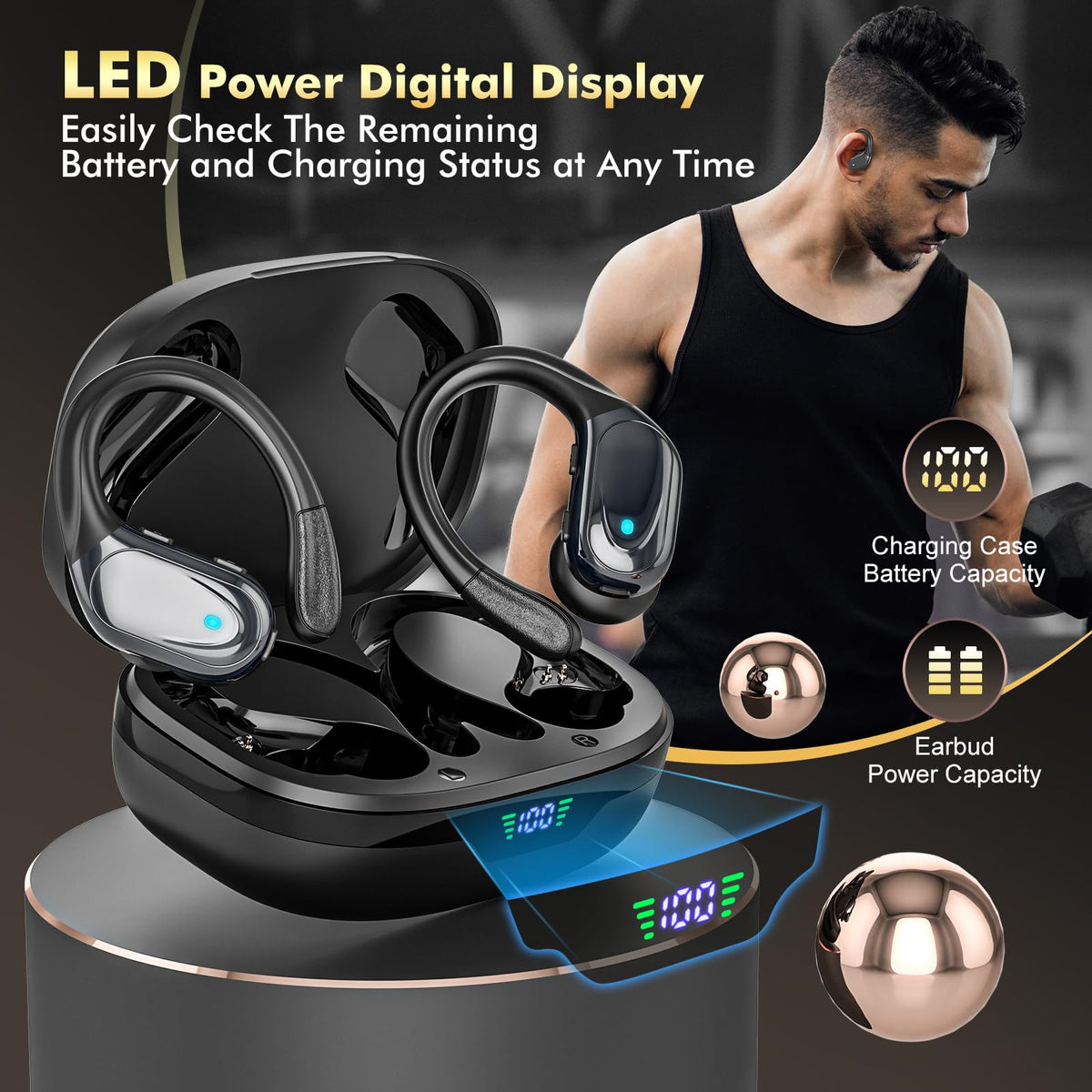 Catitru BX17 Type-C charging and touch controls for easy operation.