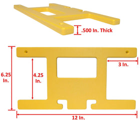 Cauff Poly Heavy Duty Extension Cord Storage Reel side view highlights durable HDPE construction