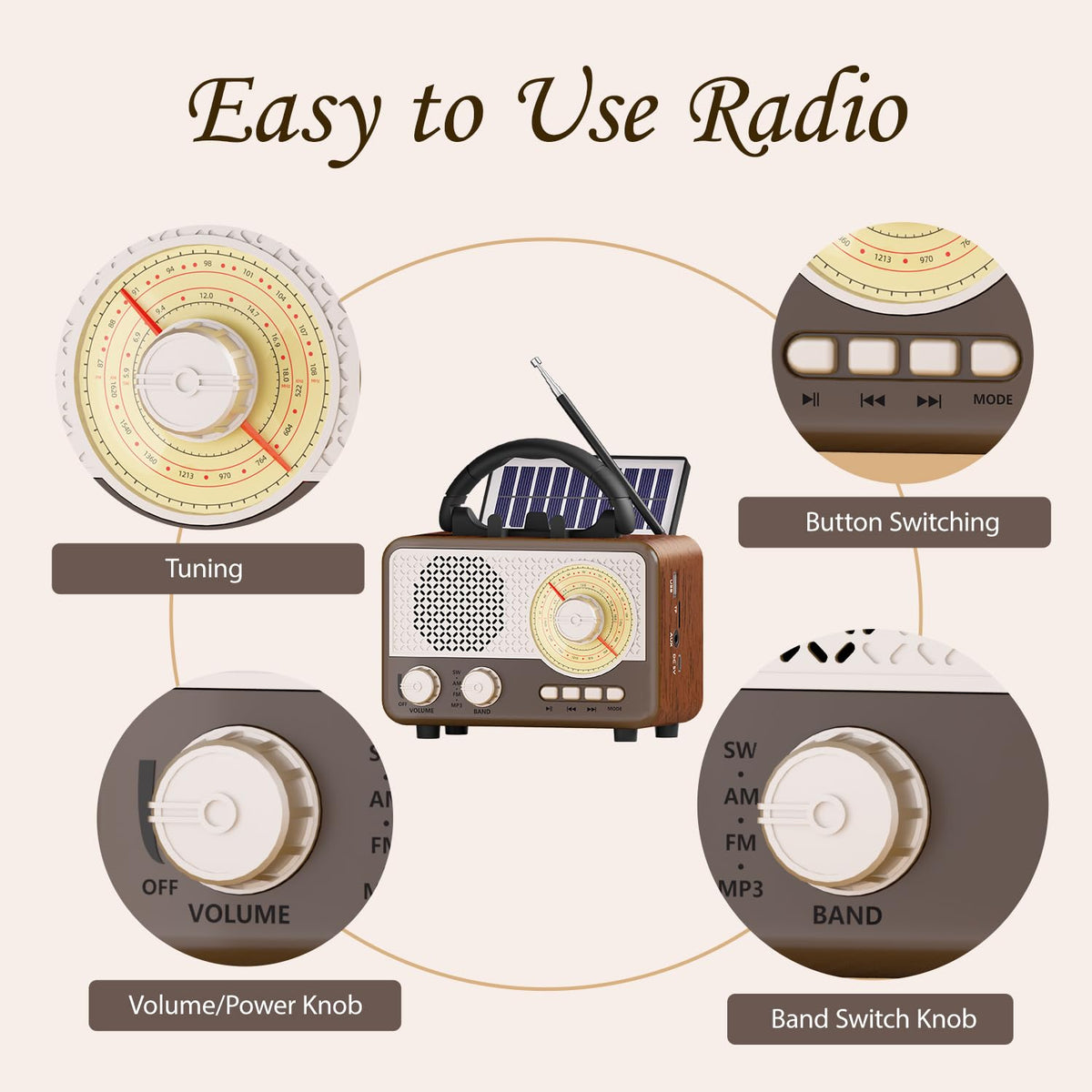 Caulikine outdoor-ready radio suited for camping or picnics