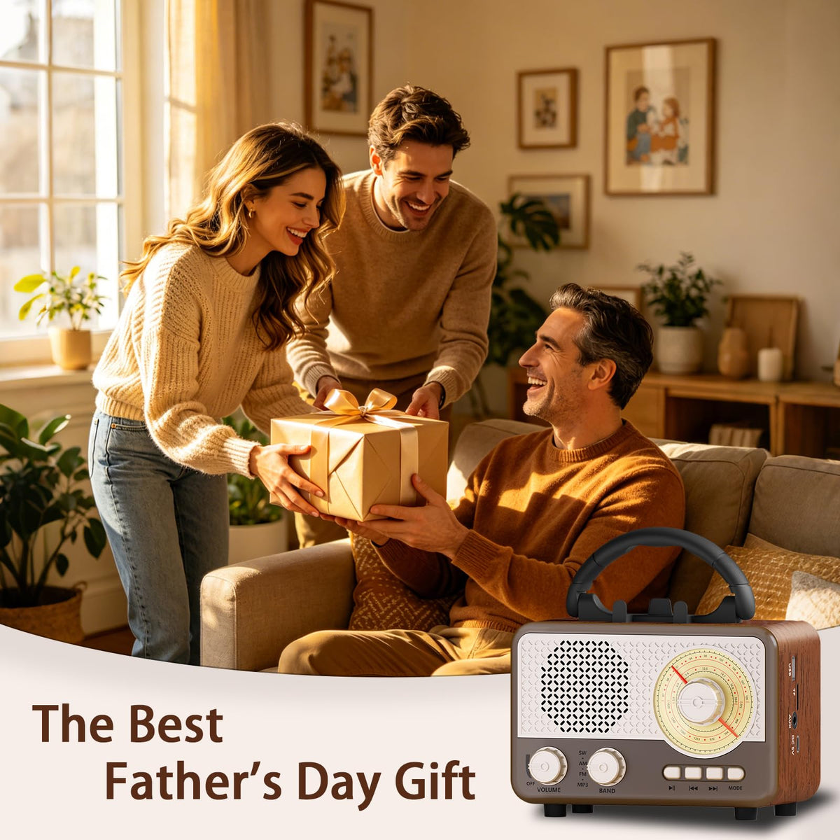 Caulikine radio showing Bluetooth function for wireless music and easy pairing