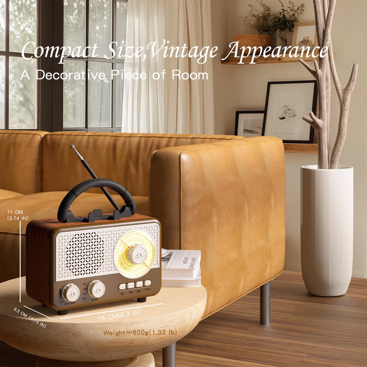 Caulikine vintage decor radio adding charm to kitchen or room