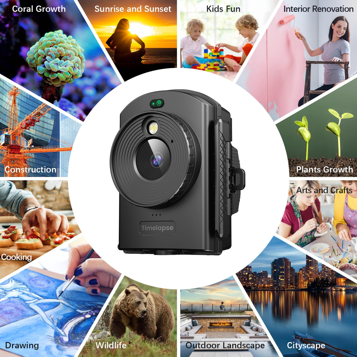 Caupureye Time Lapse Camera records 1080P video for clear project documentation