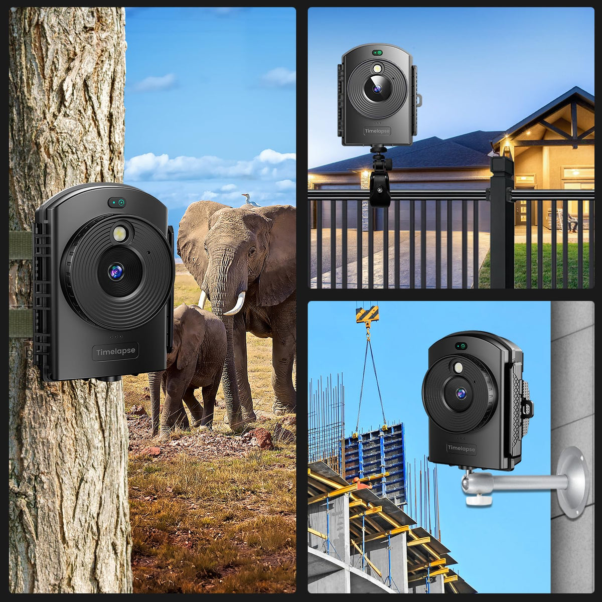 Caupureye Time Lapse Camera mounted at construction site for project progress timelapse