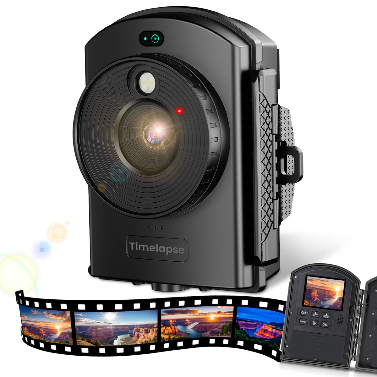 Caupureye Time Lapse Camera exterior setup for weather-resistant outdoor shoots