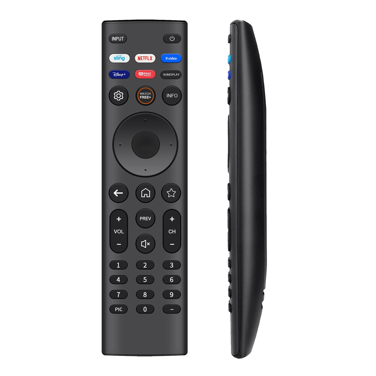 Cawphestic front view of remote showing full keypad and brand, quick usability benefit