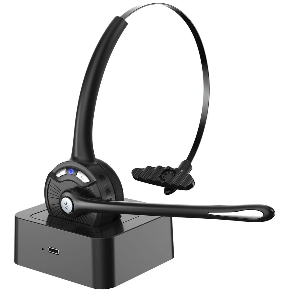 Caymuller front view with charging base showing dock and ready-to-use convenience