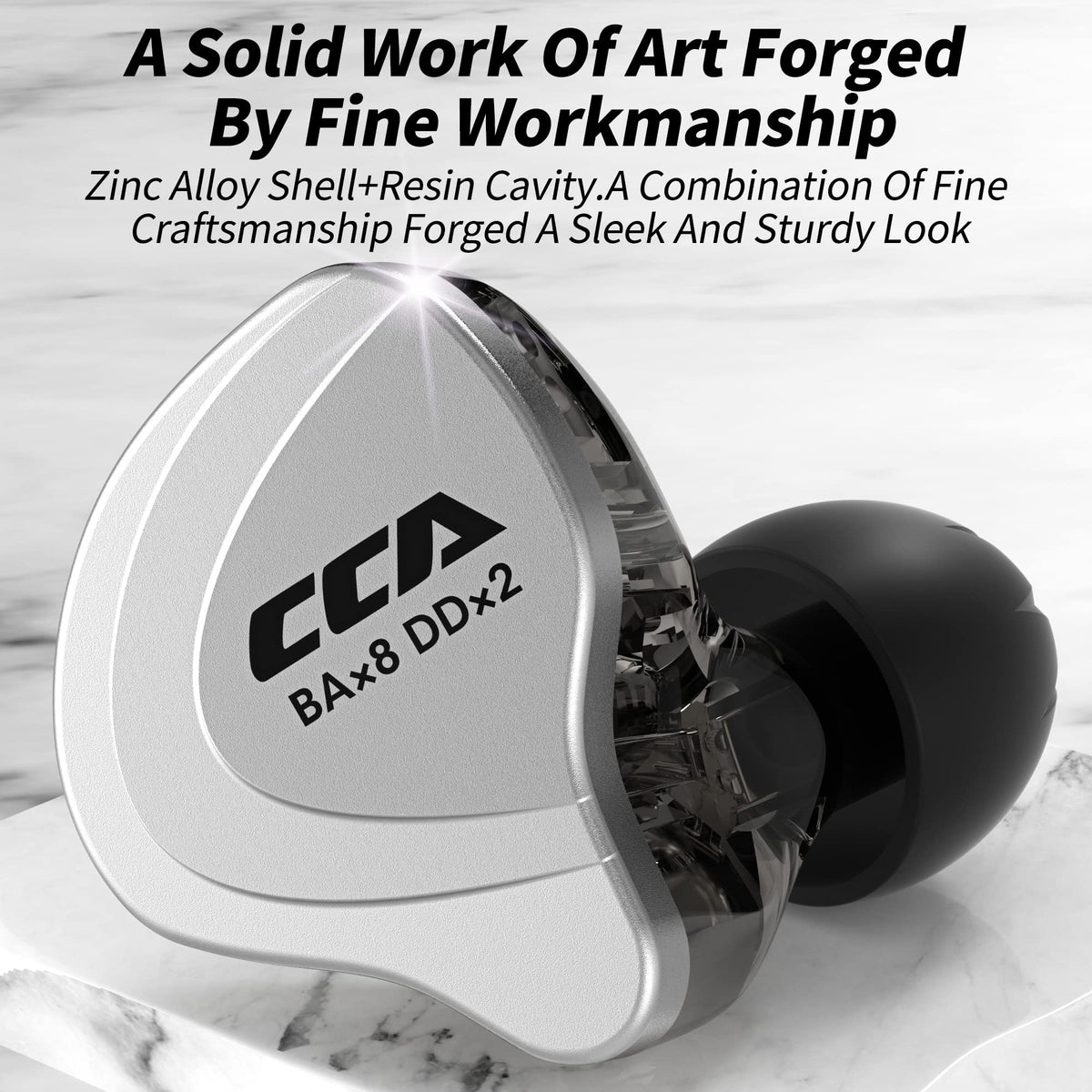 CCA C10 detachable cable connector showing easy replacement benefit