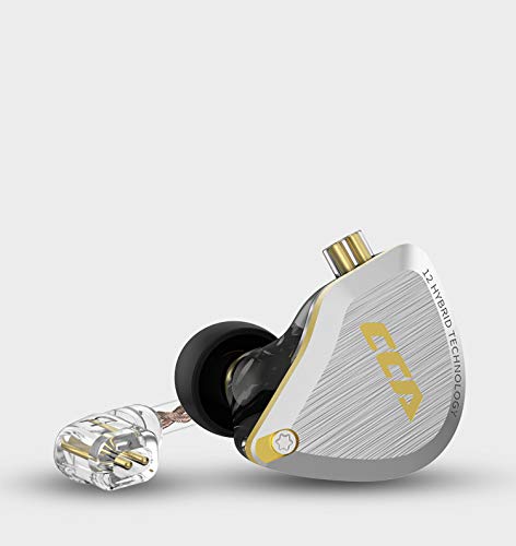 CCA C12 earbud worn in ear demonstrating comfortable secure fit for performers