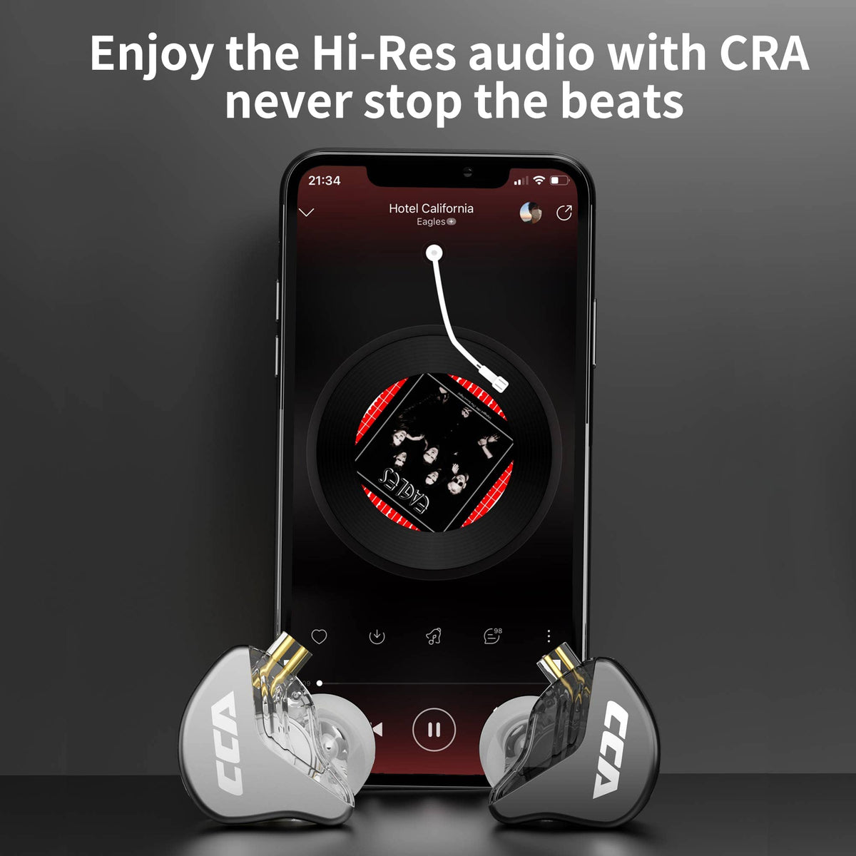 CCA CRA wired earphones with mic and removable cord for versatility