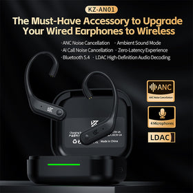 CCA KZ AN01 charging case open displaying battery and portability benefit
