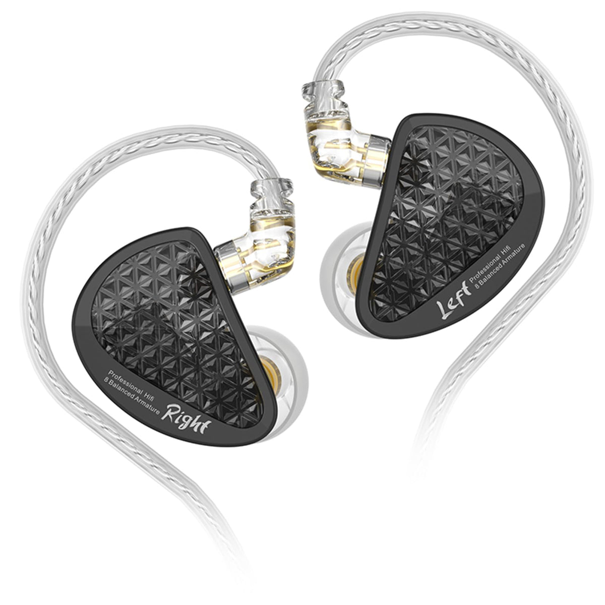 CCA KZ AS16 PRO front view shows premium IEM design for immersive listening.