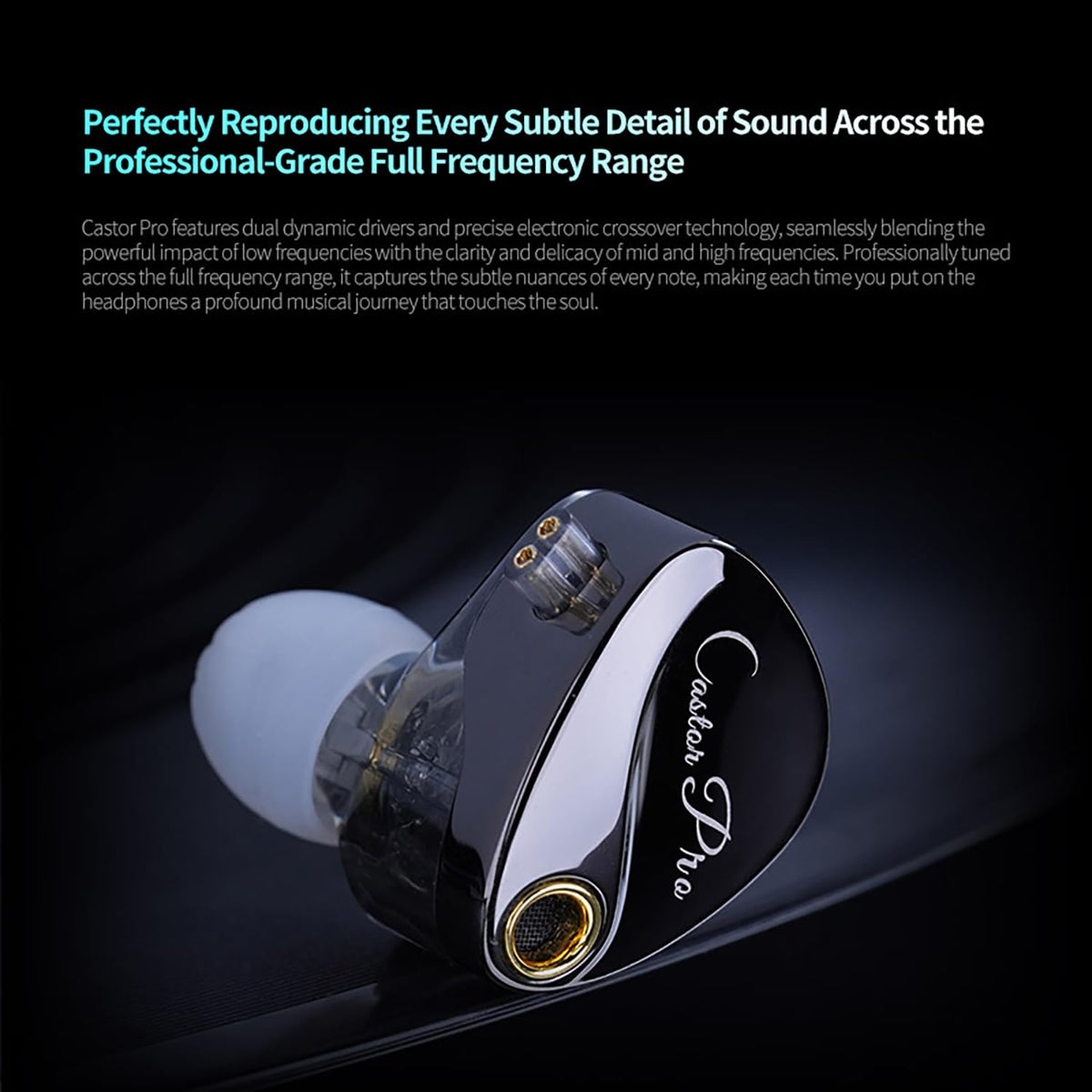 CCA Castor Pro 2pin detachable cable demonstrating modular upgradeability