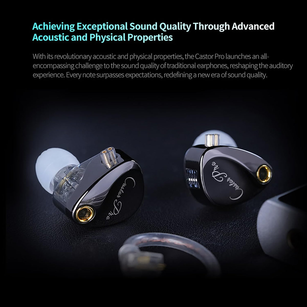 CCA KZ Castor Pro independent bass driver provides deep, impactful low-end