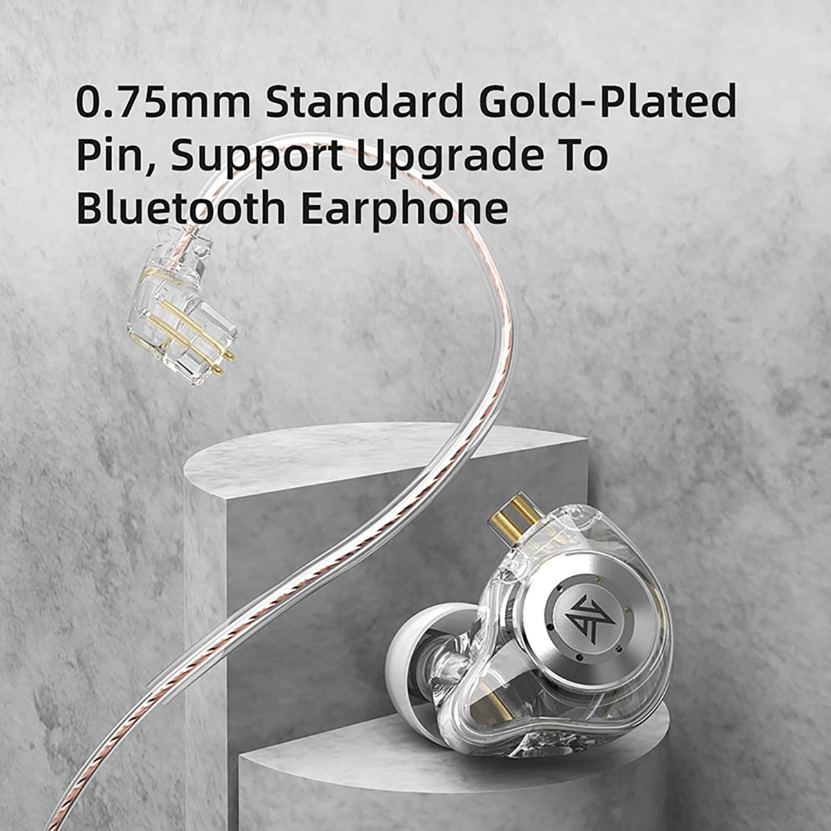 CCA KZ EDX Pro three ear tip sizes improve fit and isolation.