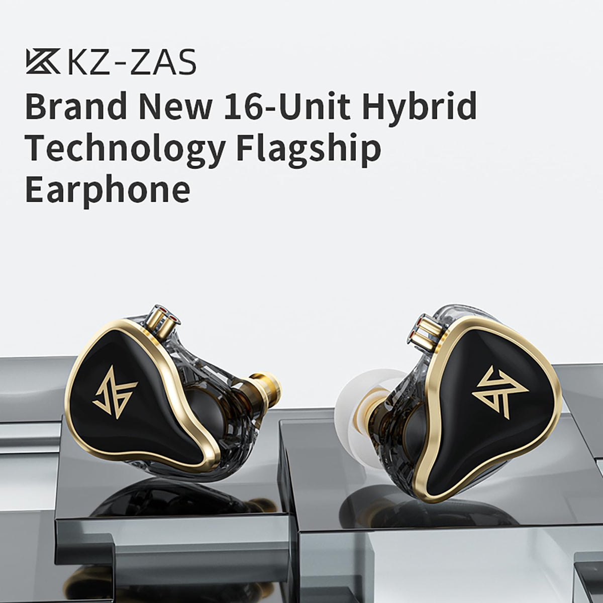 CCA KZ ZAS 7BA balanced armatures close-up for precise mids and clarity.