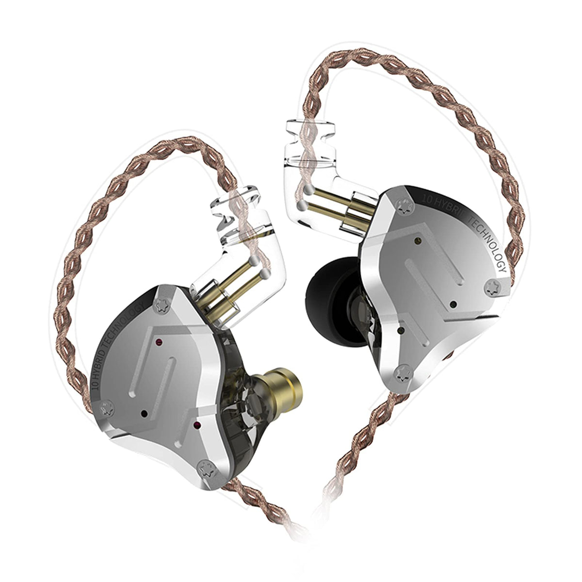 CCA KZ ZS10 Pro lifestyle studio setup showing earbuds by mixing console for monitoring convenience
