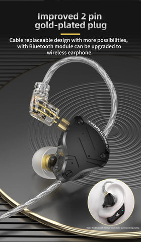 CCA KZ ZS10 PRO X accessories and case layout showing organized storage and portability