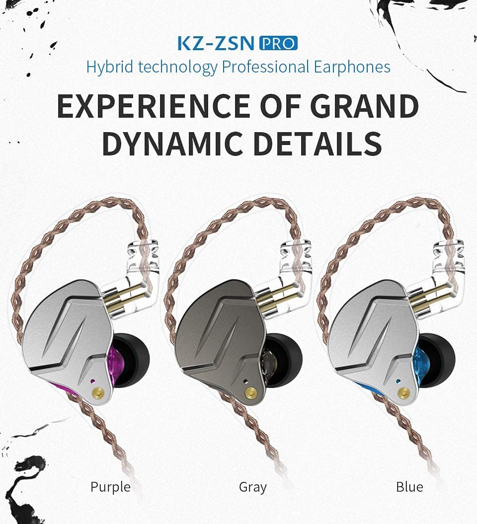 CCA KZ ZSN Pro ergonomic-fit ensures comfortable wear over long sessions.