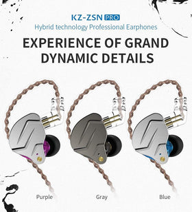 CCA KZ ZSN Pro ergonomic-fit ensures comfortable wear over long sessions.