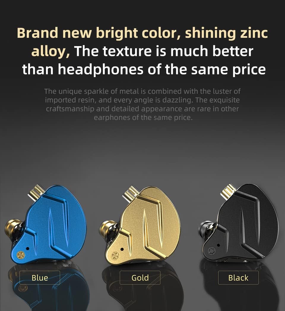 CCA KZ silver-plated cable and gold plug illustrating reduced signal loss benefit