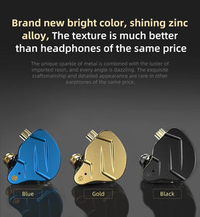 CCA KZ silver-plated cable and gold plug illustrating reduced signal loss benefit