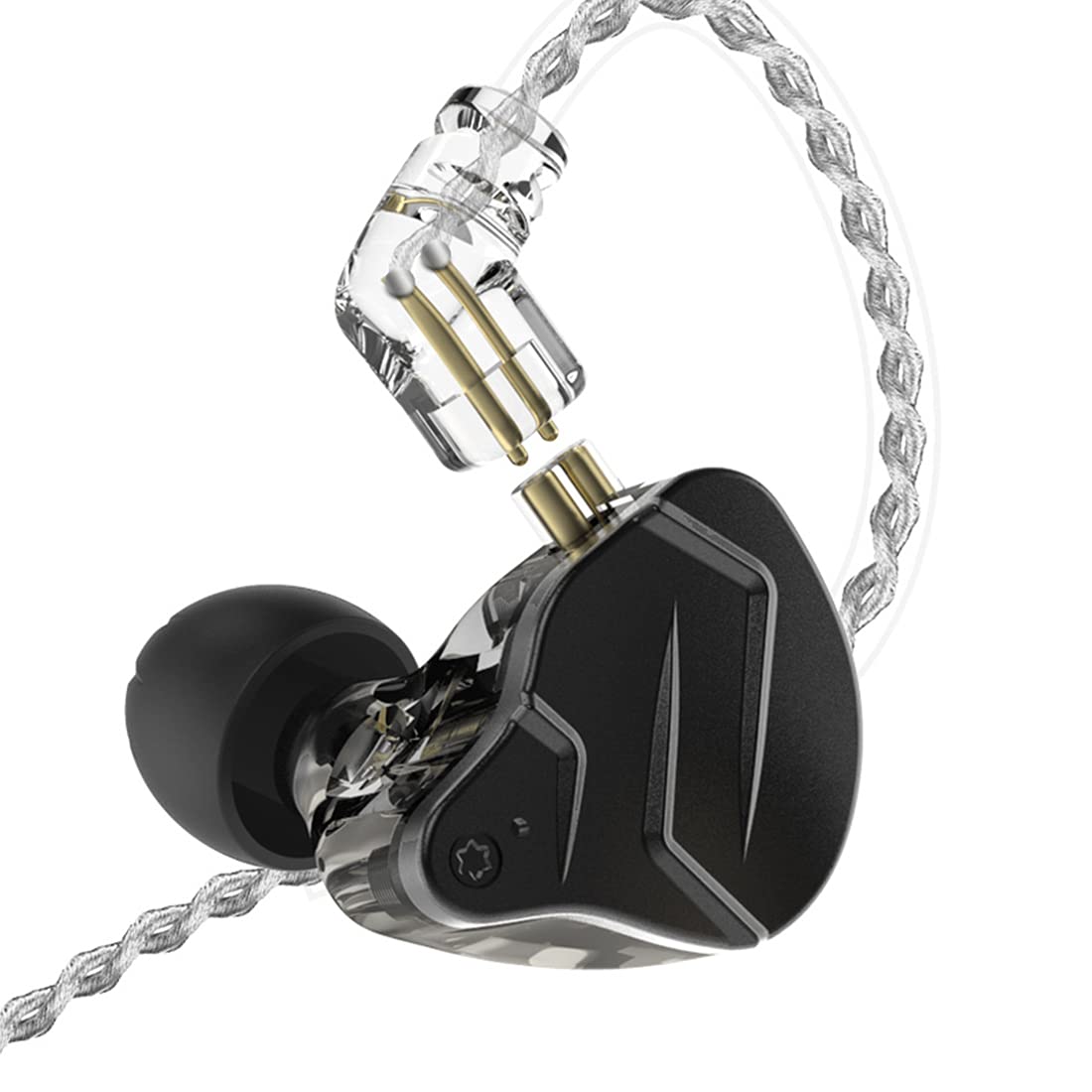CCA KZ front view showcasing sleek metal faceplate and durable build benefit